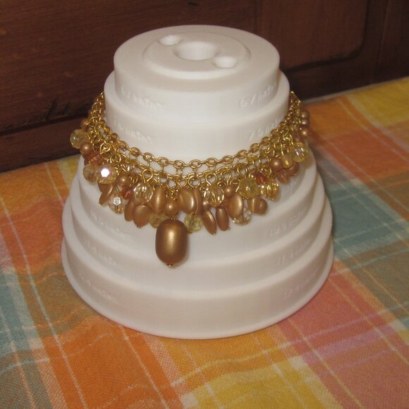 Premier Designs Jewelry - Premier Designs Gold Tone Beaded Bracelet